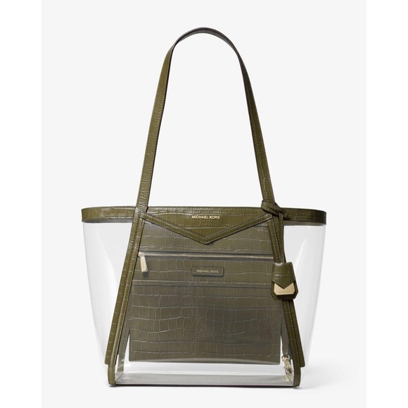 Michael Kors Bags Michael Kors Whitney Olive Clear Tote Purse - Main Image